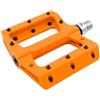 MVTEK Pedali FLAT. Pedali bici in termoplastica. Asse in Cr-Mo su cuscinetti. Pedali bicicletta 111x105x21mm. Peso 340g. Pedali flat mtb. Pedali bici enduro. Pedale bici con attacco flat. Arancio