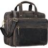 STILORD Walt Borsa da lavoro uomo donna in pelle vintage Grande porta documenti da Insegnante Professore a tracolla per l'Ufficio A4 raccoglitori in cuoio Colore:marrone scuro