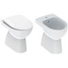 COPPIA SANITARI VASO BIDET E COPRIVASO TRADIZIONALE GEBERIT SELNOVA A TERRA