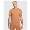 Nike T-Shirt Sportswear Club Marrone Uomo