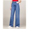 Tommy Hilfiger Jeans Claire Larghi a Vita Alta Sbiaditi Blu Donna