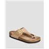 Birkenstock Ciabatte Beige Da Donna Birkenstock Gizeh Big Buckle Natural Leather Patent Regular