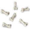 LYNX Set Dadi D4 - Set di Sei Dadi 4 Facce - Dadi per GDR a Tema Teschio & Ossa. Dadi Particolari per D&D, Dungeons & Dragons (DND), Warhammer, Pathfinder, Magic The Gathering (MTG). (Bianco)