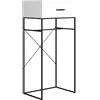 trendteam smart living - Strike - Tavolino con pratico cassetto - Bianco opaco/Nero - Elegante mobile - 60 x 132 x 48 cm (L x A x P) - Tavolo da soggiorno su robusto telaio in metallo