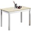 ASTIMESA Fisso Tavolo da Cucina, Metallo Vetro Legno, Cervino, 100x60cm