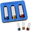 Bergen US Pro Bergen - Set di 3 chiavi a bussola a percussione per cerchi in lega, 17, 19, 21 mm