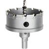 Meccion Seghe a Tazza in Carburo, Taglierina per Fori in Carburo TCT Heavy Duty per Lamiera di Acciaio Inossidabile, Metallo, Lega, Ferro, Legno (80mm)