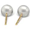 STUDEX Sensitive by STUDEX, orecchini a perno in acciaio chirurgico placcato oro, 3-10 mm, 7 varianti, 6 mm, Perla sintetica, acciaio chirurgico placcato oro
