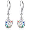CUPENDA Artista Regali Orecchini in argento Sterling con pennello goccia orecchini gioielli artista regalo per donne insegnanti, Argento sterling, Nessuna pietra preziosa