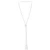 COOLSTEELANDBEYOND Elegante Lunga Perla Lariat Collana, Lunga Catena Y-Forma Frangia Nappa Statement Collana Nodo Design