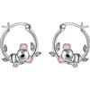 YAFEINI Orecchini Koala da Donna in Argento 925 Orecchini a Cerchio Koala da Ragazza Regalo di Gioielli Koala