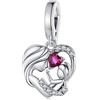 NINGAN 925 Argento Sterling Fascino Madre Bambino Abbraccio Ciondolo Compatibile Con Le Donne Braccialetto Fascino Perlina, Famiglia Amico Madre Regalo Di Compleanno