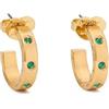 Kate Spade New York Orecchini huggie Set in Stone, Smeraldo