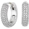 Kate Spade New York Pave Mini Huggies, Clear/Silver