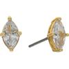 Kate Spade New York Orecchini a perno solitario Signature, Chiaro/oro