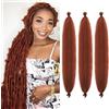 Dsoar Marley Twist Hair Estensioni di Capelli Sintetici a Torsione Elastica Pre-flucciati per Intrecciare i Capelli e Avvolgere i Capelli per Chiusure Finte 24 Pollici Confezione da 3