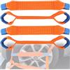 BANTI Cinghie di serraggio per trasporto auto cinghie trasversali per cinghie di tensione 50 mm corte di sicurezza per ruote trailer e pneumatici 4 pezzi