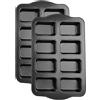 Gurlideo 8 Mini loaf Pans Loaf Tin Cake Pan Non Stick Carbon Steel Baking Pan for Oven Baking,Grey (2 Set)