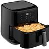 MEDION Friggitrice ad aria P10 XL Duo (6,8L, 2150 watt, due elementi riscaldanti in acciaio inox, 9 Programmi di Cottura, pannello operativo touch, indicatore LED) noir