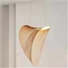 SXYSXYSXY LED In legno Lampada a sospensione Nordico Moderna Lampada da tavolo Design creativo Minimalismo Soggiorno 16W Luce neutra 4500K Camera da letto Cucina Ø60cm