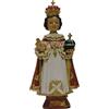 FADEDA Gesù Bambino di Praga, mantello rosso/altezza: 12 cm/figure del presepe dipinte a mano/dettagliate Decorazione della tavola di Natale accessori per presepe