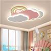 Lfoute Plafoniera Moderna LED Lampada Da Soffitto Nuvola Creativa Lampadario Per Bambini Metallo Dimmerabile Con Telecomando Camera Da Letto Per Ragazzi E Ragazze Sala Da Pranzo Soggiorno Luci Arcobaleno