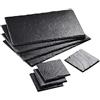 MALACASA, Serie Nature.Slate, set di 8 piastre in ardesia in 2 dimensioni, sottobicchieri in ardesia, piattino per formaggio, piatto per buffet 12/10 x 10 x 0,5 cm e 4/30 x 20 x 0,5 cm