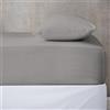 BANZAII TEXTILE INNOVATOR ONLINE Banzaii Lenzuolo sotto con Angoli Invernale Felpato in Flanella Anti-Pilling 100% Cotone Tinta Unita Due piazze Maxi Matrimoniale 180 x 200 Grigio Chiaro