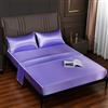 NEDLON Lenzuolo con Angoli in Seta di gelso con Fascia Elastica coprimaterasso Regolabile Antiscivolo per Letto Singolo Matrimoniale King Size