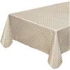 emmevi Tovaglia Cucina Pois Cuori Antimacchia Bordata Cotone Plastificato MOD.CINZ56A Tonda 155 Beige