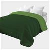 Corredocasa - Piumone una Piazza e Mezza 4 Stagioni Piumino Autunnale e Invernale con Imbottitura 350 g/m², Trapunta Double Face Morbida in Microfibra Sintetica (Verde Chiaro/Scuro, 1 Piazza e Mezzo)