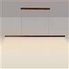 DONHEK Lampada a sospensione a LED minimalista Lampadario lineare in legno Apparecchio di illuminazione dell'isola della cucina Lampade a sospensione a striscia lunghe Lampadari in legno per sala da pranzo