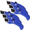 Westcott Taglierina di sicurezza resistente, 6 pezzi | Coltello multiuso con lama trapezoidale da 19 mm | Include 5 lame di ricambio | Lama a molla per la massima sicurezza | Manico ergonomico |