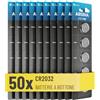 ABSINA Batteria CR2032 3V - Pile a prova di perdite, resistenti e longevoli | Confezione da 50 - Batterie CR2032, CR 2032 batteria, 2032 a bottone, pila, 2032, pile 2032