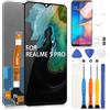 ARSSLY Schermo per Oppo Realme 5 PRO RMX1971 LCD Display Touch Screen Assemblea Sostituzione Schermo di Vetro Digitalizzatore con Riparazione Kit 6.3