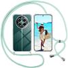 ISOI Cover con Cordino per Realme 12 Pro 5G/12 Pro+ 5G/12 Pro Plus 5G, Custodia Trasparente con Collana Tracolla Laccio Collo Ultra Sottile Morbido TPU Antiurto AntiGraffio Antiscivolo Case, Verde