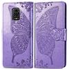 JIUNINE Cover Xiaomi Redmi Note 9S / 9 PRO, Custodia Libro in Pelle Portafoglio Case Flip Antiurto con Disegni di Farfalla [Porta Carte] [Magnetica] [Interno TPU] per Redmi Note 9 PRO Max, Viola