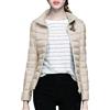 MJGkhiy Piumino Donna Leggero Calda Moda Giacca Piumino Leggero Donna Corto Piumino Trapuntato Maniche Lunghe Cappotto Piumino Donna Invernale Comoda Taglie Forti Giubbotto Imbottito Outwear