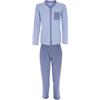 Cotonella, Pigiama Aperto da Uomo - Set Due Pezzi con Maglietta a Manica Lunga con Bottoni Davanti e Pantalone Lungo - Avio tg. XXL