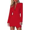 Fannyfuny Completo Suit Giacca Minigonna Donna Formale per Ufficio Tinta Unita Slim Fit Completo Tailleur Minigonna Elegante Tailleur Sexy Moda Business Giacca Doppio Petto Blazer Abiti Aderenti Gonna