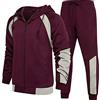 Generico Tute Uomo con Cappuccio Invernale Tuta in 2 Pezzi Giacca Pantaloni Tuta Taglie Forti Completini Completi Ginnastica Cardigan con Cerniera a Maniche Lunghe Sportivi Completo da Uomo Tennis Leggera