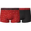 Calvin Klein Trunk 2Pk Costume da Bagno, Falling Logo Print_Exact/ Black, XL Uomo