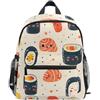 Mnsruu Zaino per la scuola elementare per bambini, motivo a pois sushi, per bambini e bambine, Punti Sushi, S