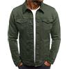 Generic Nuovi Mens Dress Shirts Wicking Uomo Collo T Shirt Collare Multi-tasca Giacca da lavoro Stand Giacca da uomo Pulsante Casual Camicetta da uomo Camicie oleose, Verde militare, XL