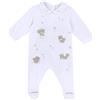 Chicco Tutina Con Apertura Patello, In Ciniglia, Pigiama Bimba 0-24, Bianco, 6 mesi
