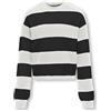 ONLY Kogfranca Short L/S Stripe Knt Noos Pullover, Ballerino di Nuvola, 110/116 cm Bambina