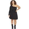 Trendyol Donna Mini Svasata Skater Knit Plus Size Gonna, Nero, 4XL