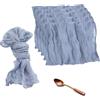 Embhlitfe Tovaglioli lino 6 pezzi Tovaglioli stoffa 45 x 55 Cm Tovaglioli cotone Lavabili Riutilizzabili Tovaglioli di stoffa Cena Versatili Tovaglioli Fatti a Mano per la Matrimonio e Feste (azzurro)