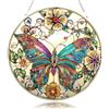 Zamety Diamond Painting Pendente, Farfalla 5D Diamond Painting Adulti Ciondolo, DIY Diamond Painting Kit Completo, Pittura Diamante Pendente con Catena per Finestre Casa Giardino