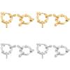 UNICRAFTALE 8Pz 2Colori 304 Chiusure Ad Anello A Molla In Acciaio Inossidabile Chiusure e Chiusure Rotonde con Anelli di Salto Chiusi Anello A Molla Dorato Chiusura A Grilletto Connettori per Gioielli